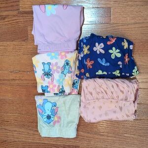 Girls Size 10 Clothing Bundle 3 Lilo & Stitch Shorts and Two Picapino Dresses